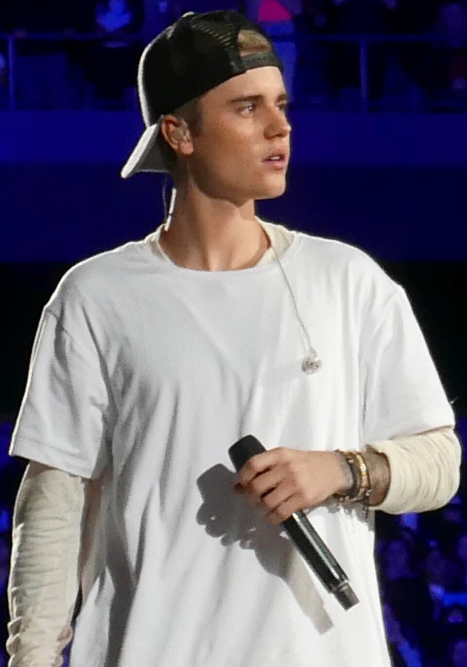 Justin Bieber at a public music event