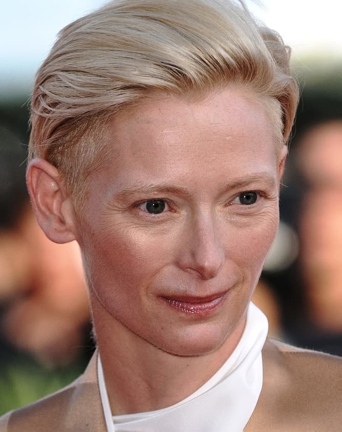Tilda Swinton at a public film event